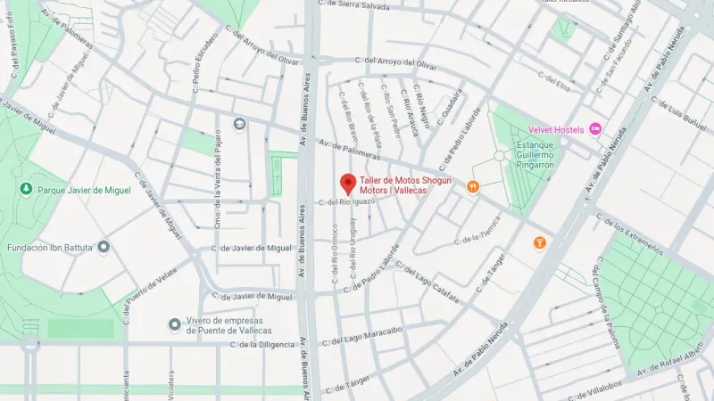 Vista del mapa de la zona de C/ del Río Uruguay 12, Puente de Vallecas, Madrid