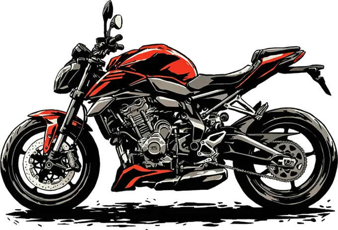 Moto naked, naked · lado bomba de agua