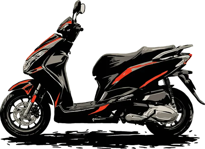 Moto scooter, scooter · lado variador