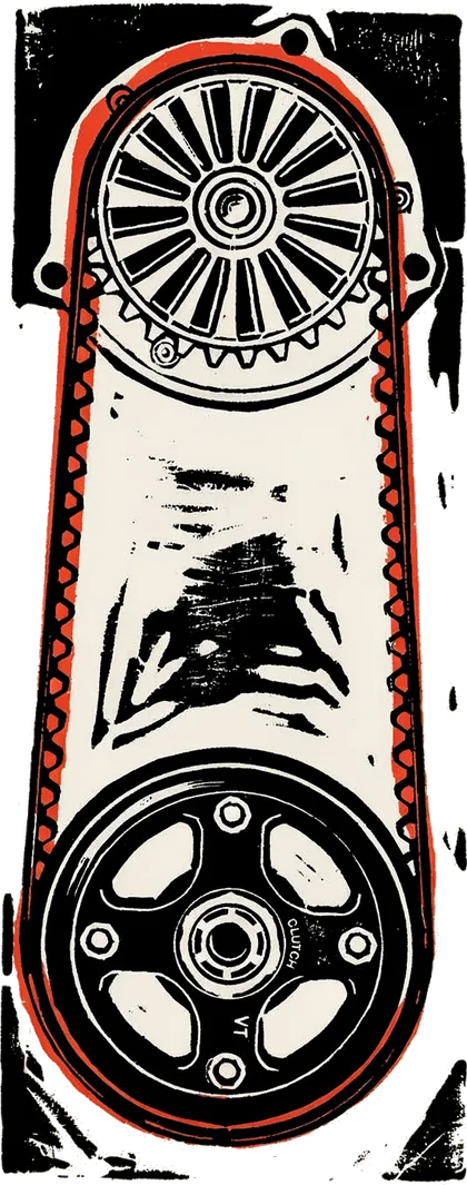 Ilustración de variador y transmisión